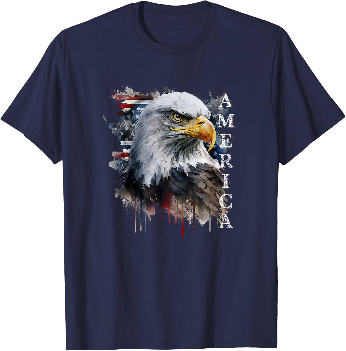 USA Motif American Eagle America T-Shirt - T-Shirt | Navy