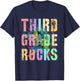 THIRD GRADE Rocks Teacher Kids Rockstar 3rd Gr Rocking Is My T-Shirt - T-Shirt | Navy