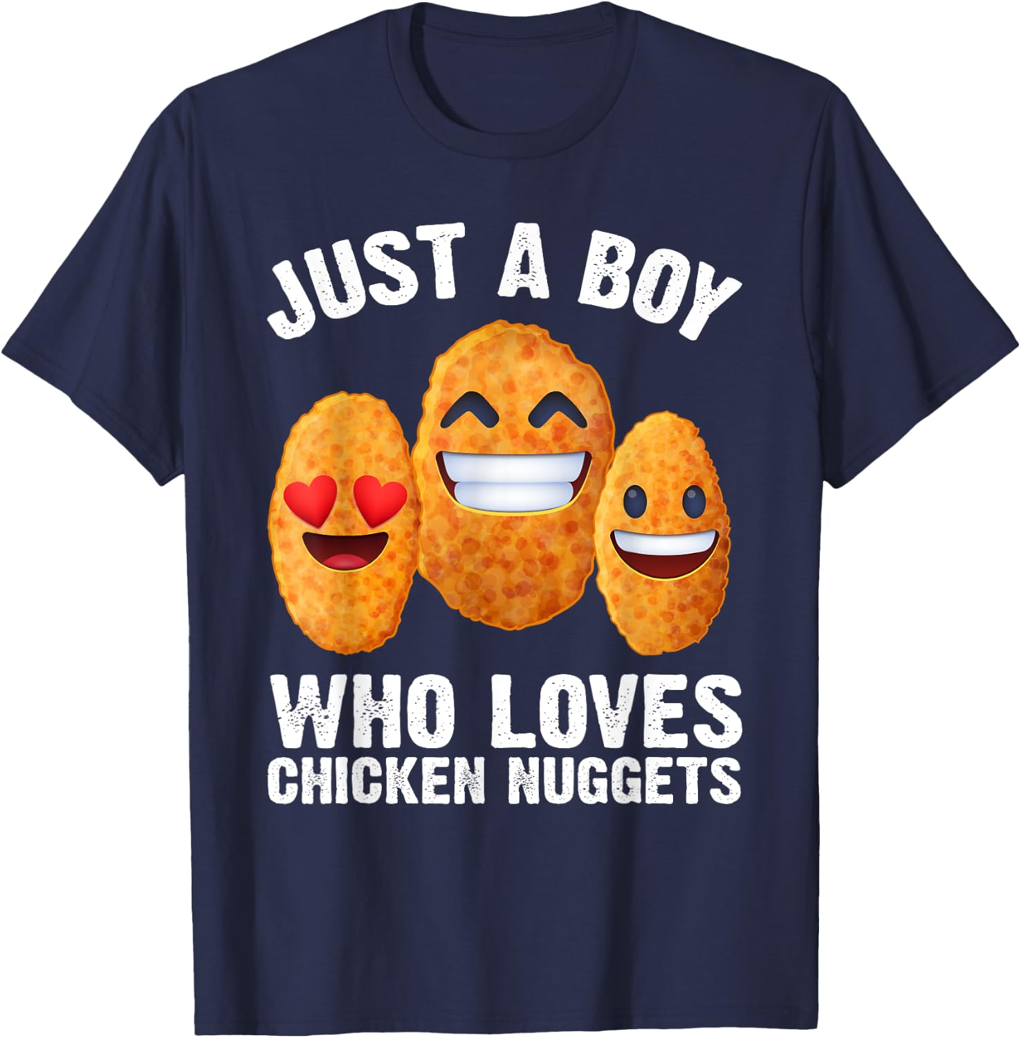 Funny Chicken Nugget Boys Kids Chicken Nugget Lovers T-Shirt - T-Shirt | Navy