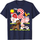 Farm Animals Barnyard 2nd Birthday I'm 2 Year Old Toddler T-Shirt - T-Shirt | Navy