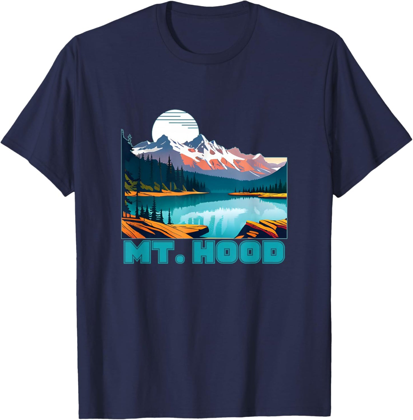 Mt. Hood Souvenir Apparel - Retro Vintage Mt. Hood T-Shirt - T-Shirt | Navy