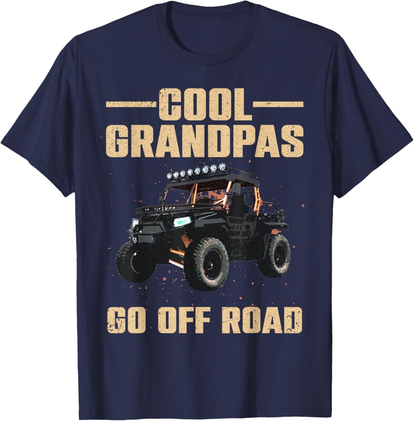 Cool SxS Design For Grandpa Men Off Road Ride UTV SxS Riding T-Shirt - T-Shirt | Navy