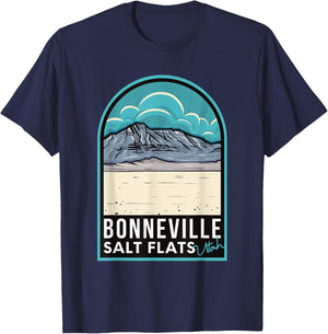 Bonneville Salt Flats Utah T-Shirt - T-Shirt | Navy