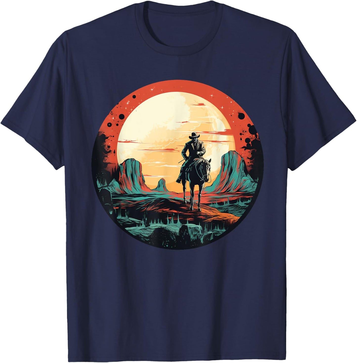 Cool Space Cowboy with Horse Costume for Boys and Girls T-Shirt - T-Shirt | Navy