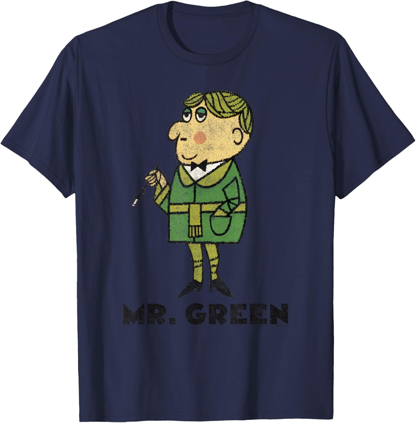 Clue Retro Mr. Green Portrait T-Shirt - T-Shirt | Navy