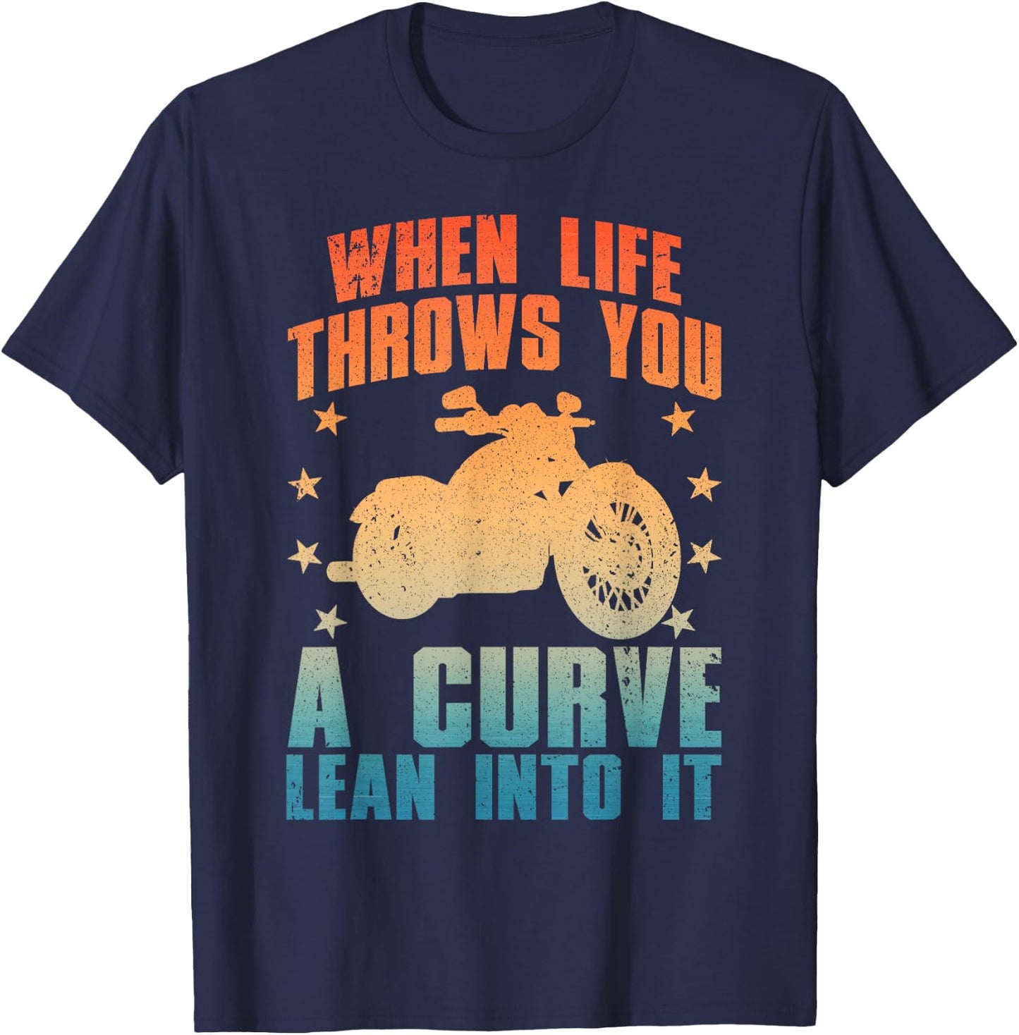 Funny Motorcycle Racer Design Women Motorcycle Lover T-Shirt - T-Shirt | Navy