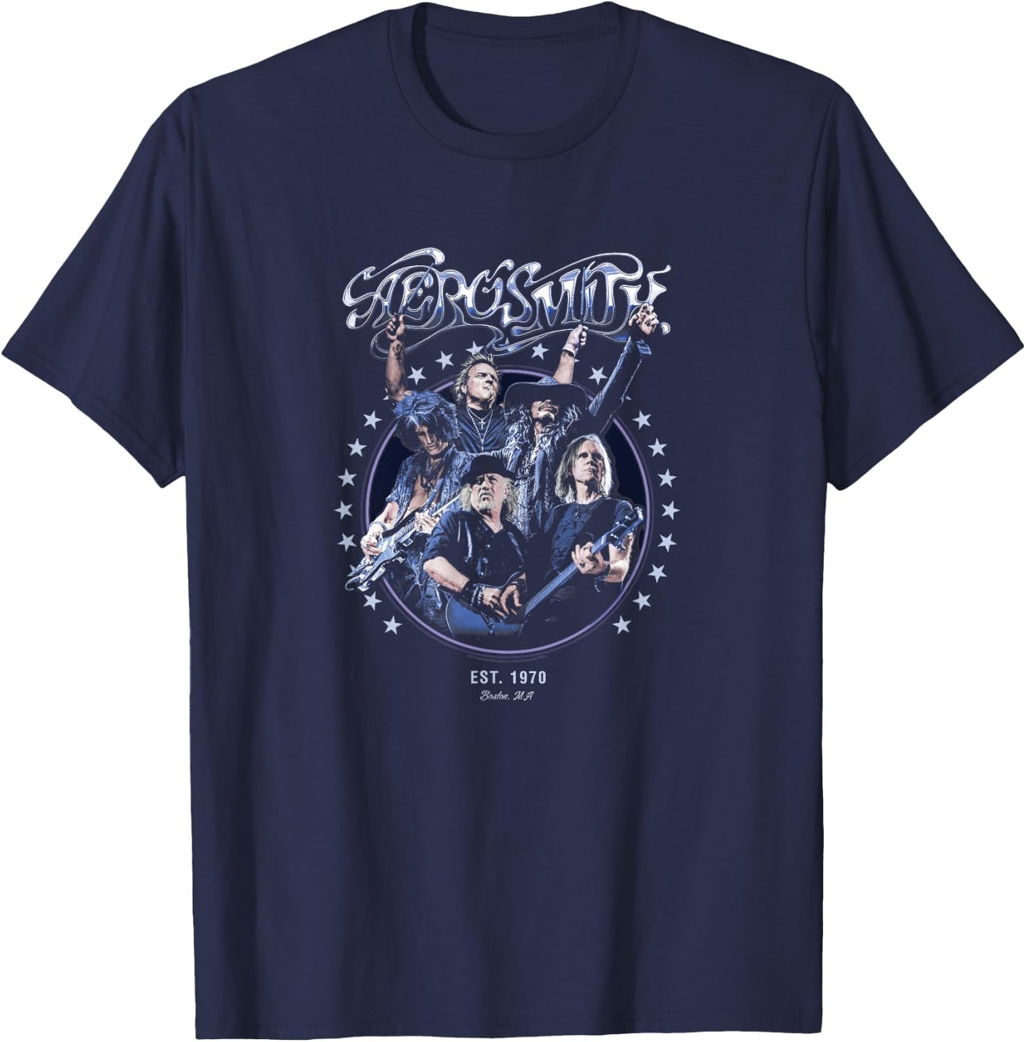 Aerosmith - Boston Est. 1970 T-Shirt - T-Shirt | Navy
