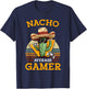 Nacho Average Gamer Video Game Player Funny Vintage Gaming T-Shirt - T-Shirt | Navy