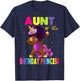 Dabbing Unicorn Afro Aunt of the Birthday Princess T-Shirt - T-Shirt | Navy