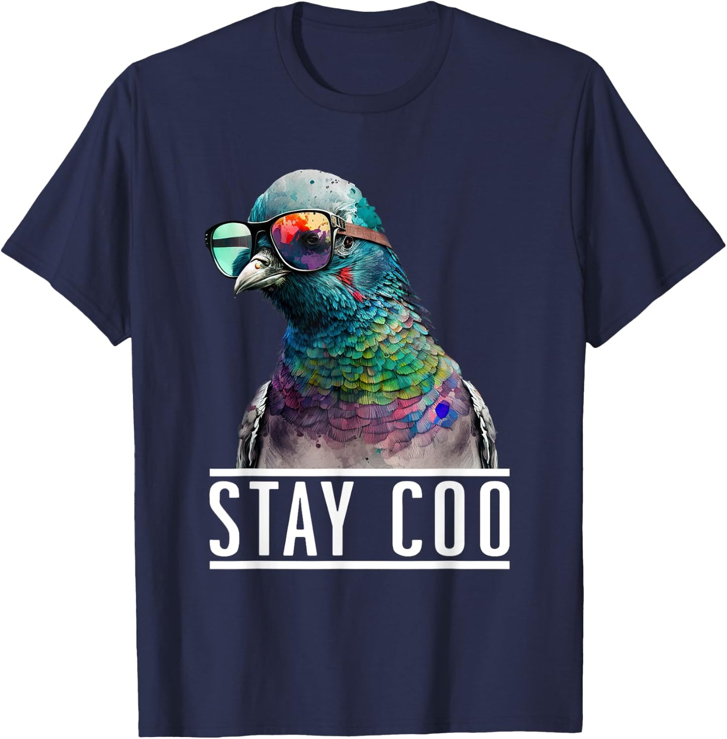Stay Coo - Pigeon Lover, Animal Lover, Birds Owner T-Shirt - T-Shirt | Navy