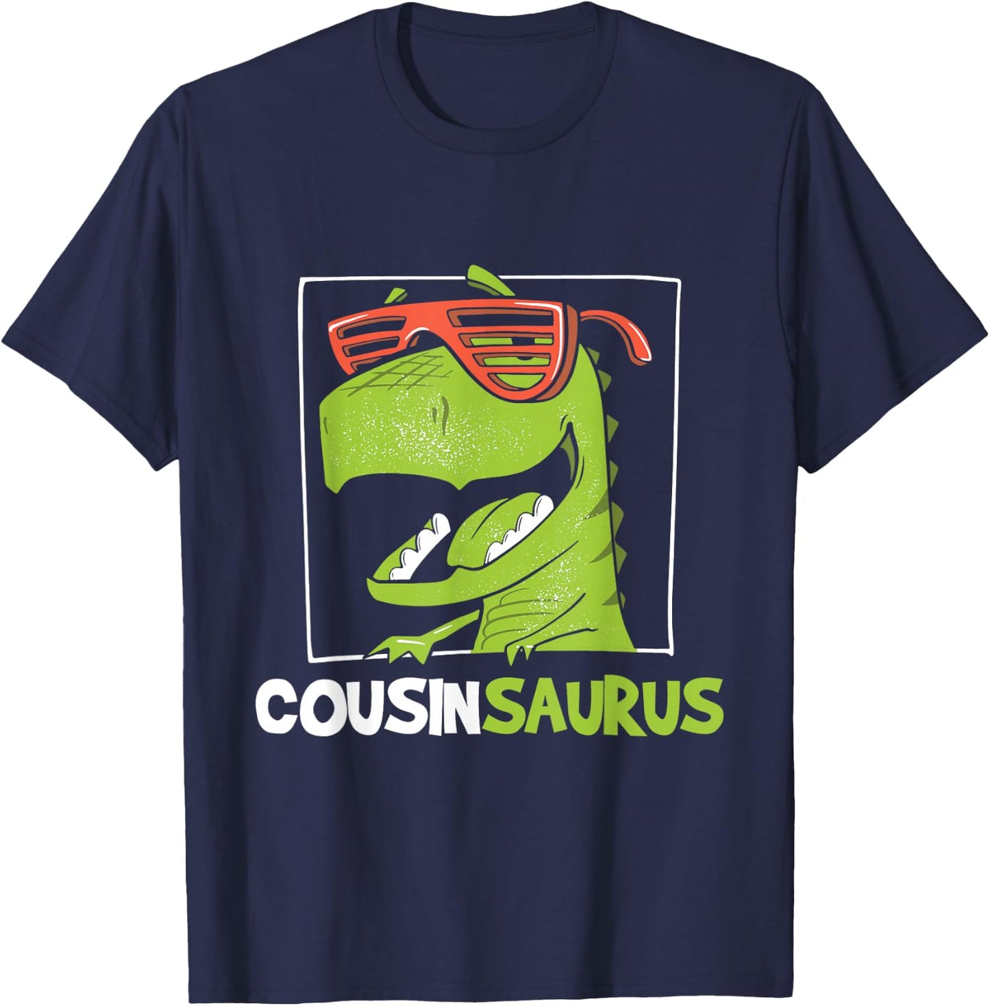 Cousinsaurus - Retro Vintage T Rex Cousin Family T-Shirt - T-Shirt | Navy