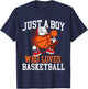 Just A Boy Who Loves Basketball - Player Hoops Small T-Shirt - T-Shirt | Navy