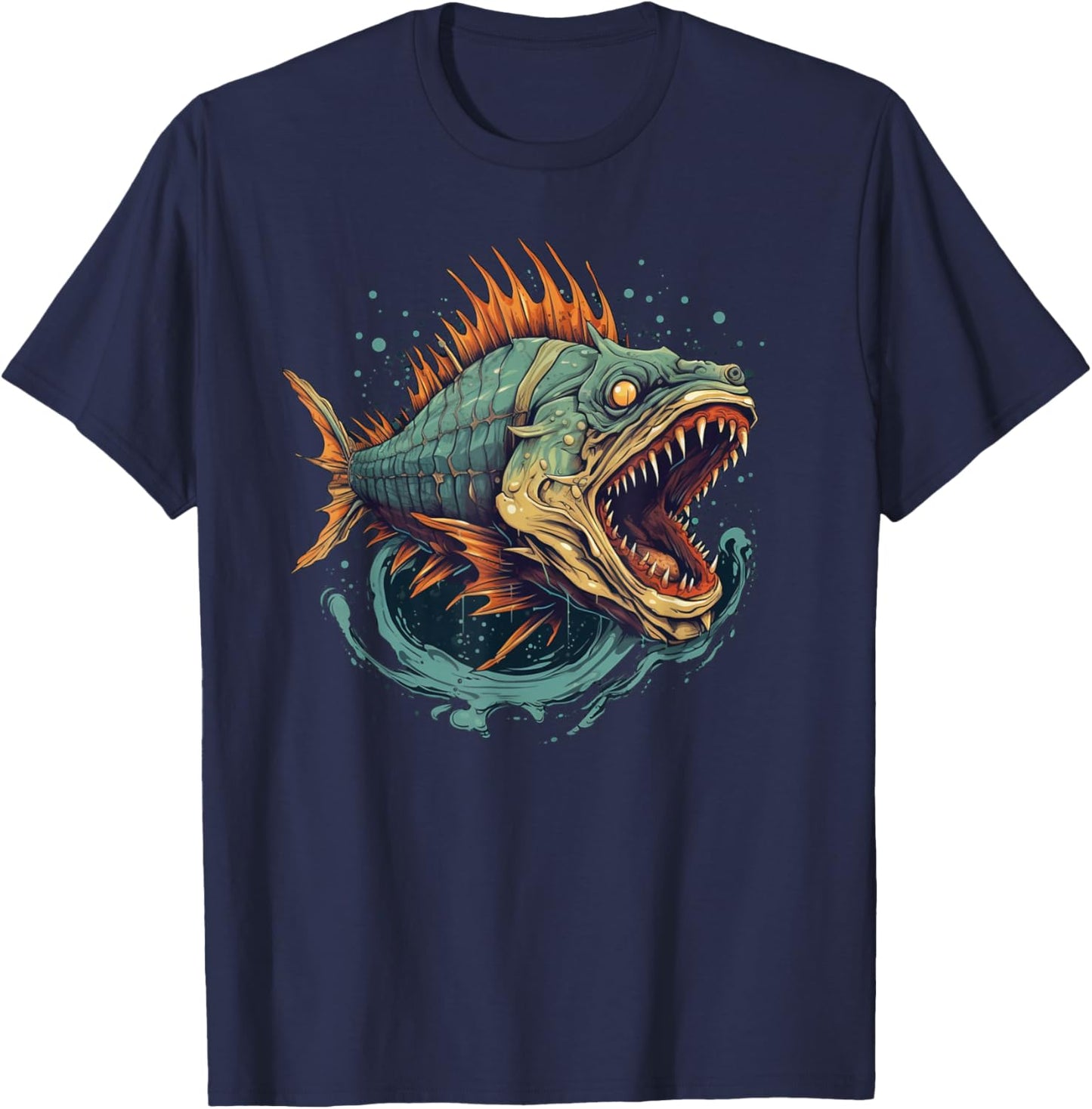 Cool Monster Fish for Boys and Girls T-Shirt - T-Shirt | Navy
