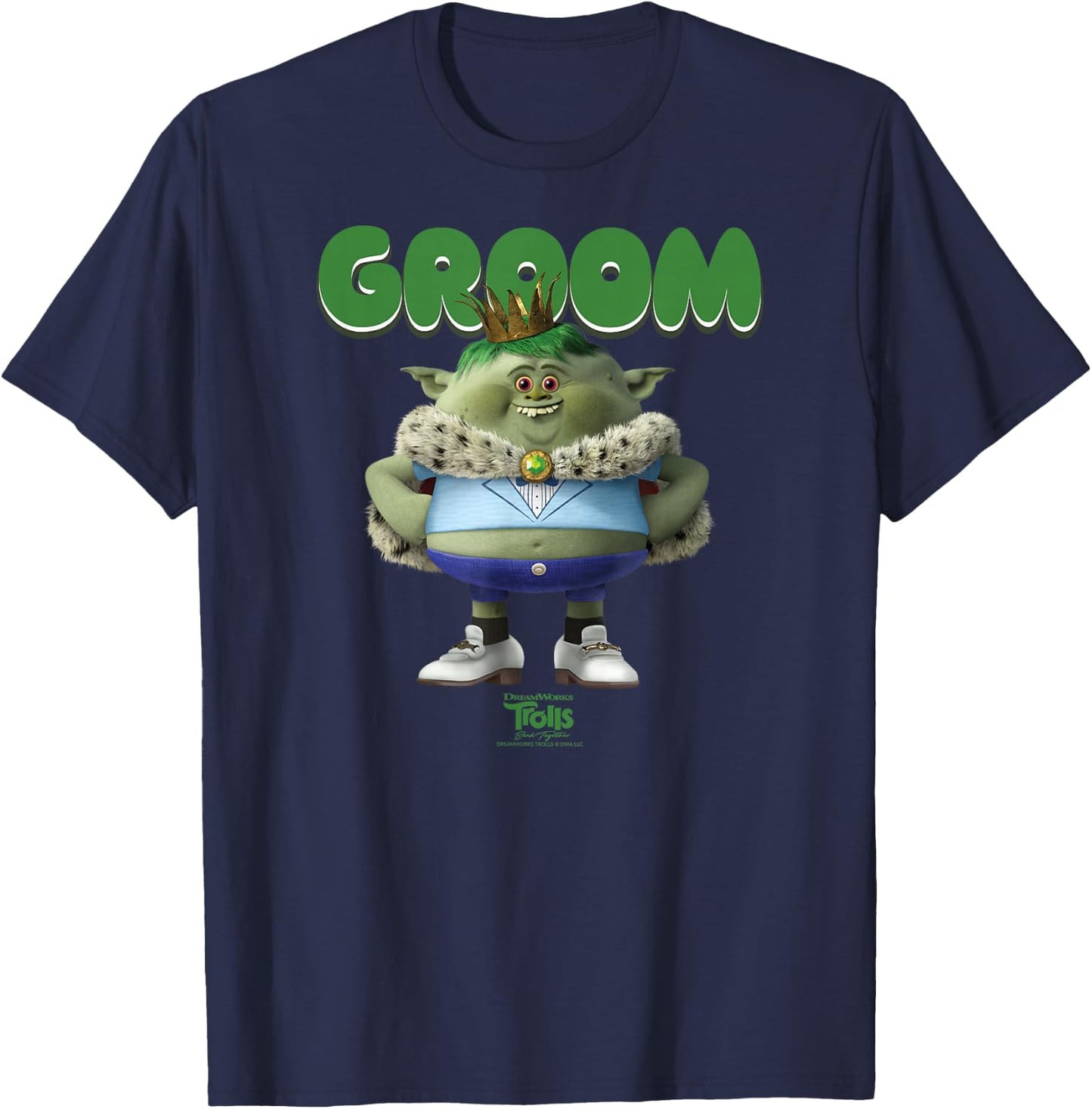 DreamWorks Trolls Band Together King Gristle T-Shirt - T-Shirt | Navy