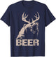 Beers Deer Bears T-Shirt - T-Shirt | Navy