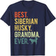 Best Siberian Husky Grandma Ever Dog Lovers Mother's Day T-Shirt - T-Shirt | Navy