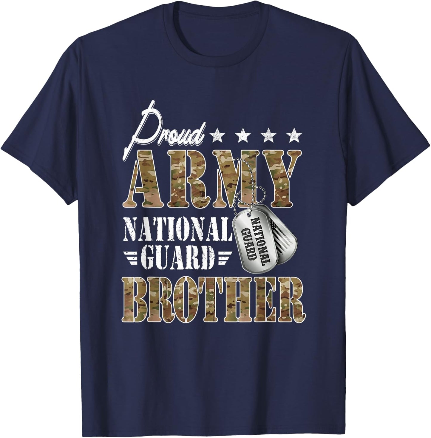 Proud Army National Guard Brother National Guard Graduation T-Shirt - T-Shirt | Navy