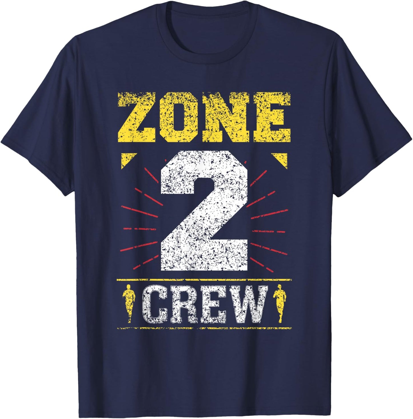 Zone 2 Crew Sport Fitness Training Cardio Zone 2 T-Shirt - T-Shirt | Navy