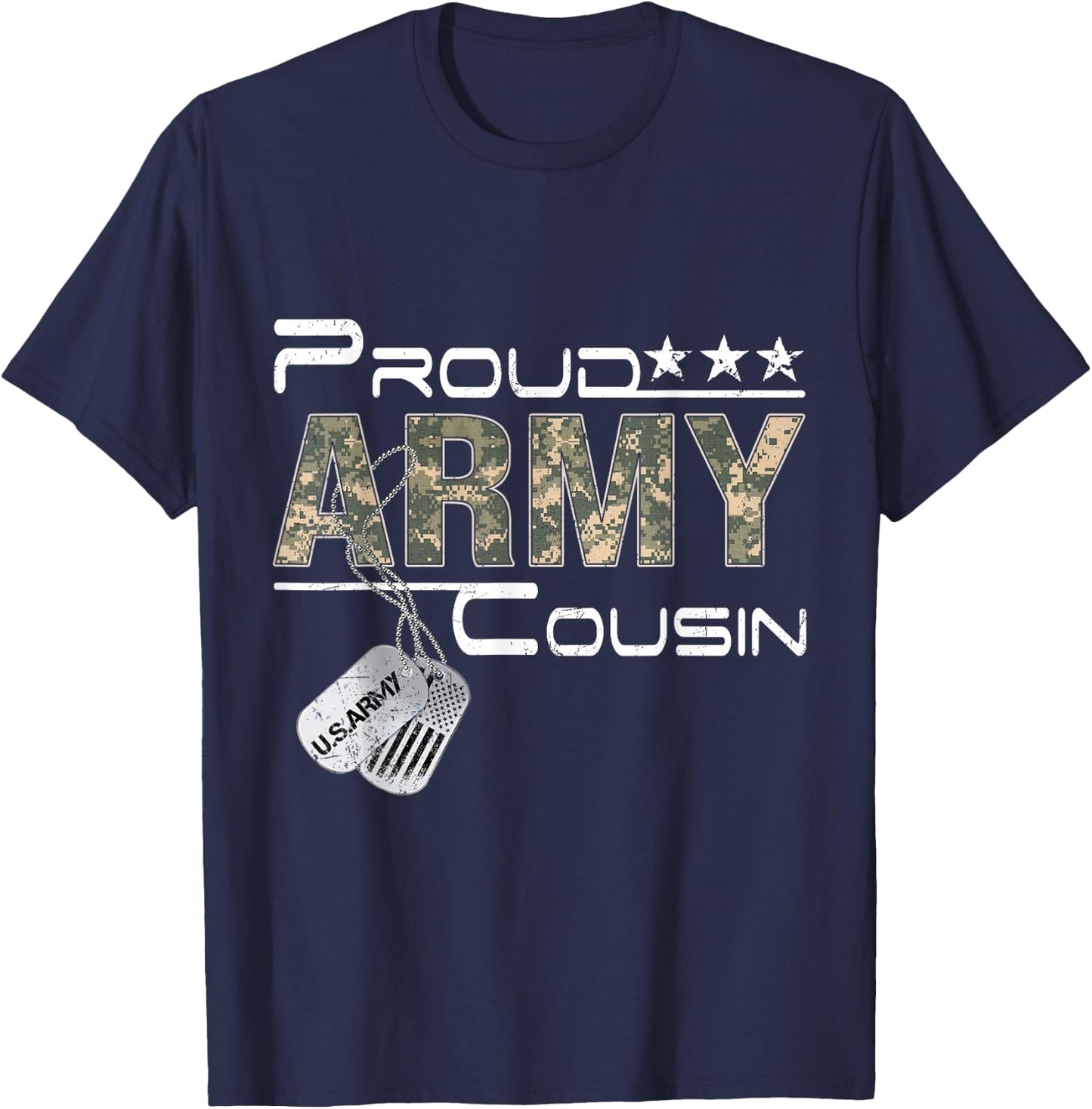 Proud Army Cousin Army Graduation Cousin US Army Cousin Gift T-Shirt - T-Shirt | Navy