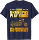Funny Motorcycle For Grandpa Men Biker Motorcycle Rider T-Shirt - T-Shirt | Navy