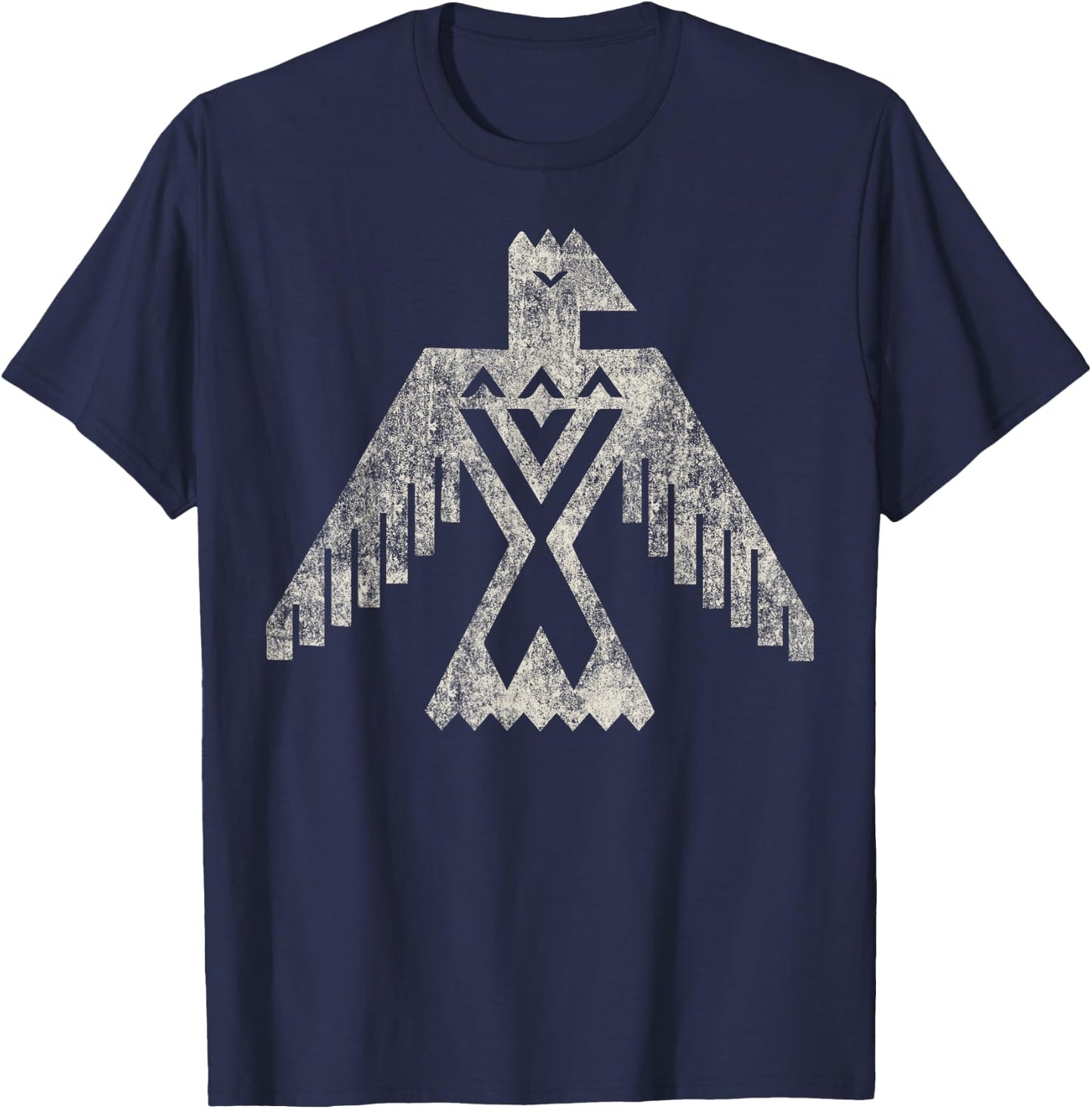 Native American Bird Vintage Thunderbird Design Eagle T-Shirt - T-Shirt | Navy