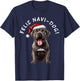 Funny Cane Corso Dog Mom Says Feliz Navi-Dog! Feliz Navidad! T-Shirt - T-Shirt | Navy