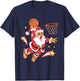 Funny Christmas Basketball Santa Dunk Xmas Men Women Kids T-Shirt - T-Shirt | Navy