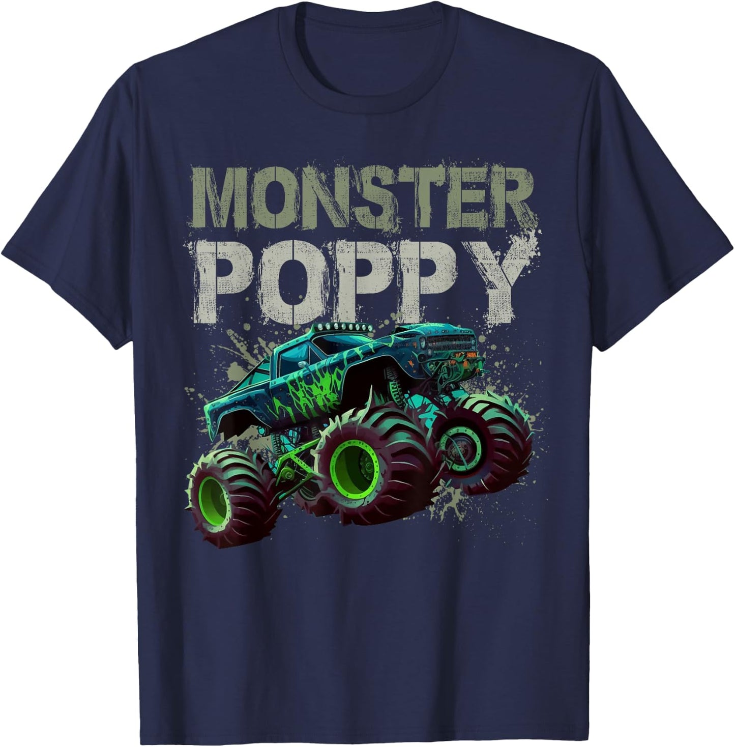 Monster Truck Poppy Family Matching Monster Truck Lovers T-Shirt - T-Shirt | Navy
