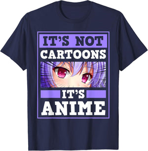 It's Not Cartoon It's Anime Kawaii Japanese Anime Girl Otaku T-Shirt - T-Shirt | Navy