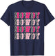 Howdy Pink Cow Print Western Cowgirl Texas Rodeo Women Girls T-Shirt - T-Shirt | Navy