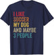 I like Soccer My Dog & maybe 3 people Men Women vintage T-Shirt - T-Shirt | Navy
