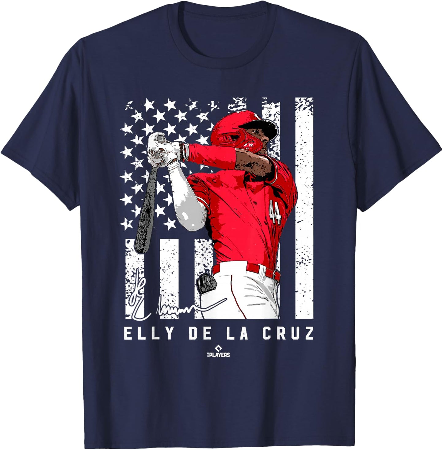 Show Your Pride Elly De La Cruz Cincinnati MLBPA T-Shirt - T-Shirt | Navy