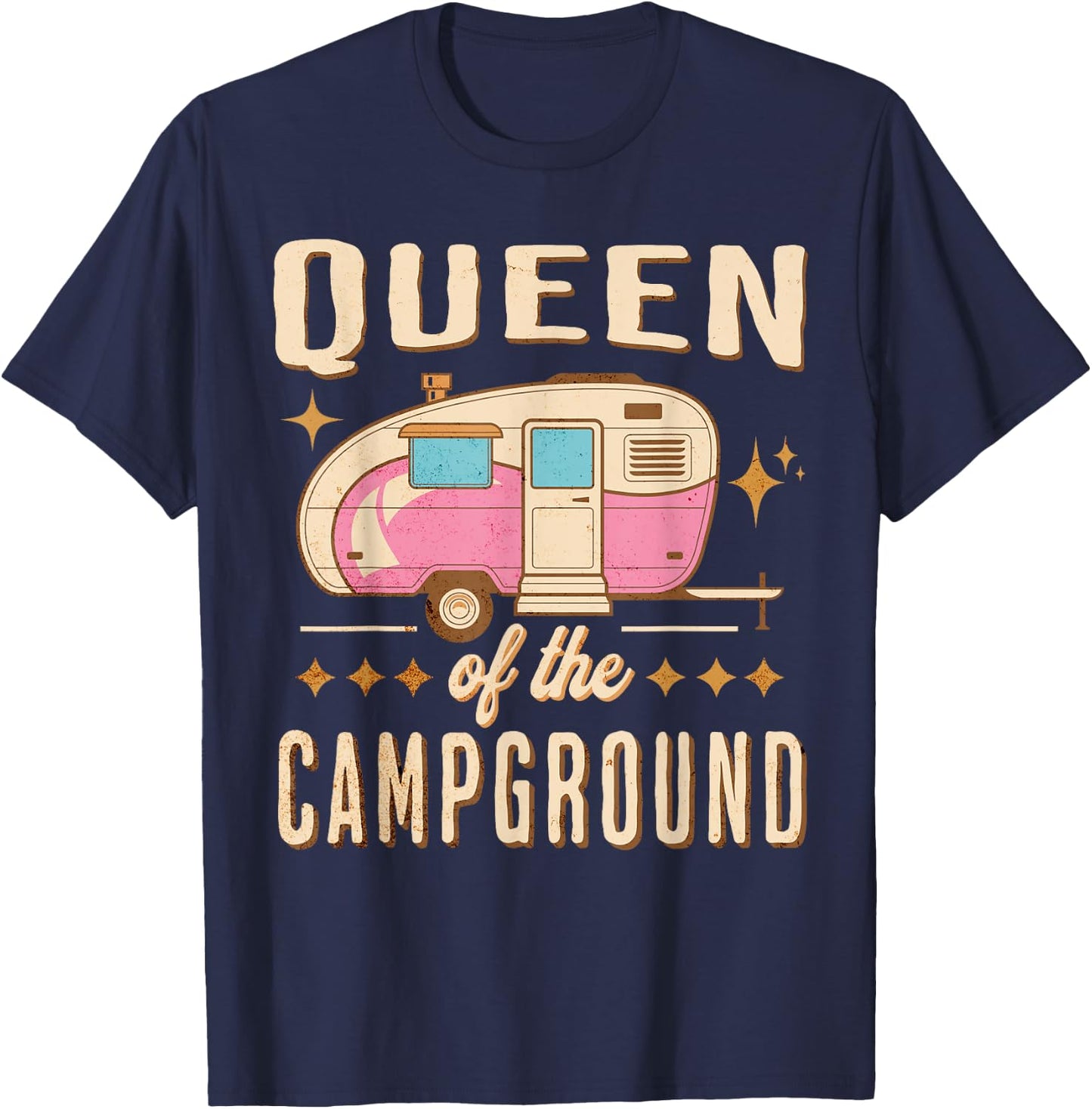 Queen Of The Campground - Funny Camping - Women's Camp T-Shirt - T-Shirt | Navy
