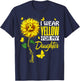 I Wear Yellow For Daughter Sarcoma Cancer Awareness Support T-Shirt - T-Shirt | Navy