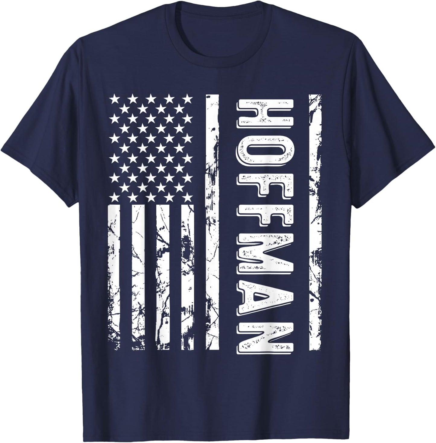 Hoffman Last Name Funny Surname Team Hoffman Family Reunion T-Shirt - T-Shirt | Navy