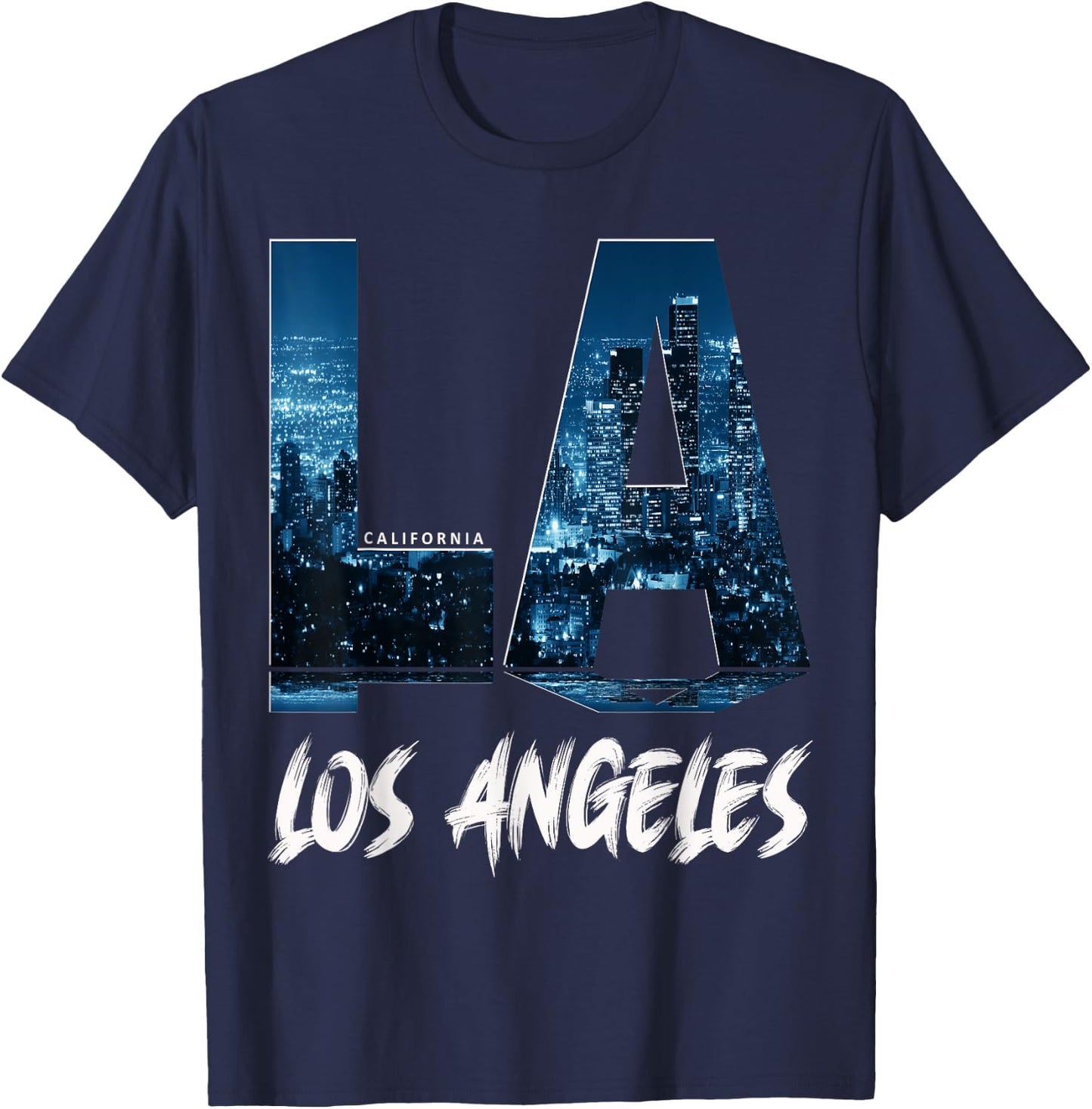 Men, Woman, Teenager L.A. Love Design Los Angeles City California T-Shirt - T-Shirt | Navy