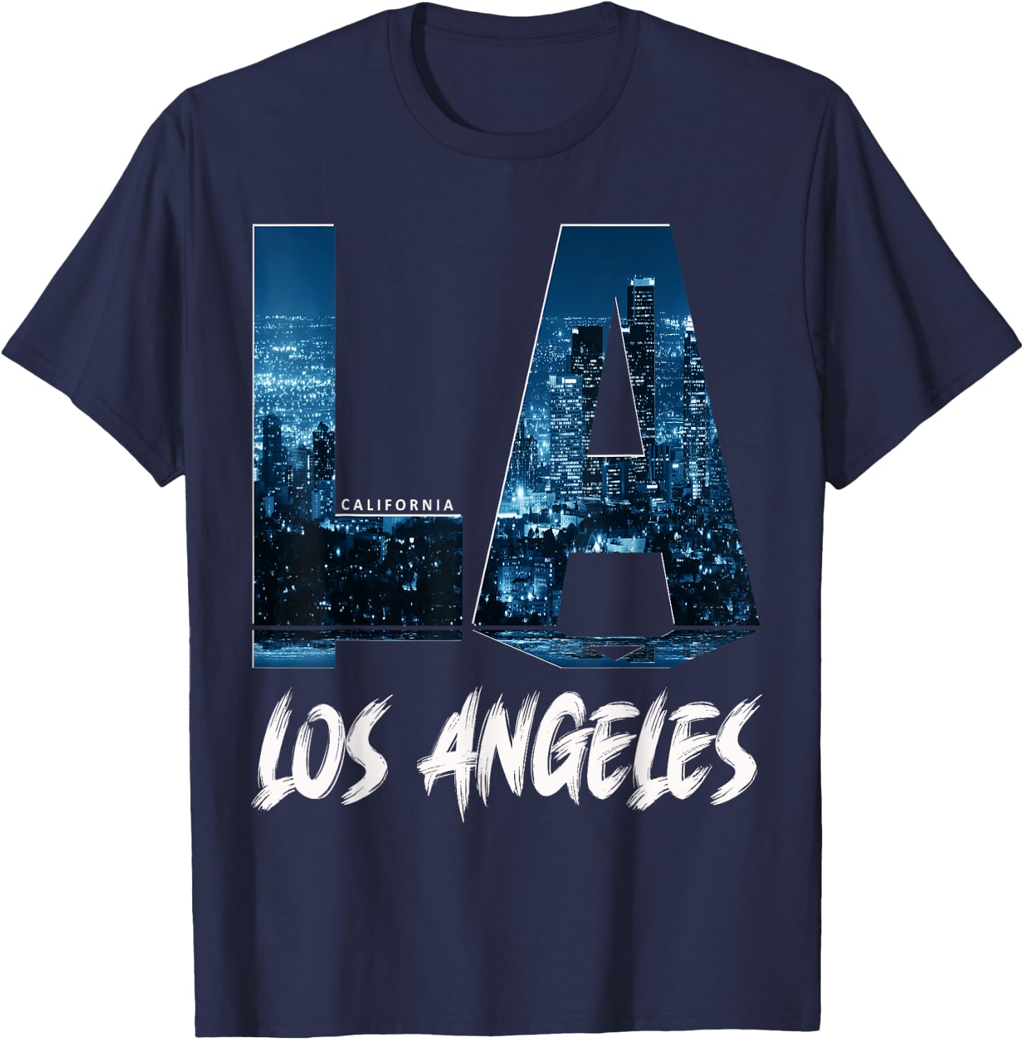 Men, Woman, Teenager L.A. Love Design Los Angeles City California T-Shirt - T-Shirt | Navy