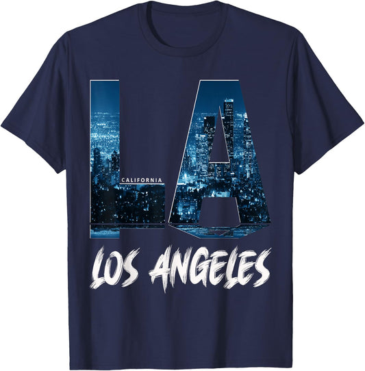 Men, Woman, Teenager L.A. Love Design Los Angeles City California T-Shirt - T-Shirt | Navy