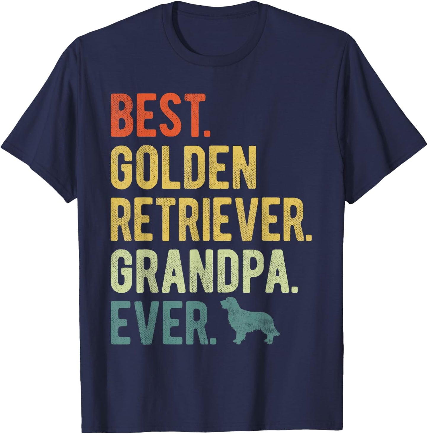 Best Golden Retriever Grandpa Ever Dog Lovers Father's Day Men Women T-Shirt - T-Shirt | Navy