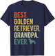Best Golden Retriever Grandpa Ever Dog Lovers Father's Day Men Women T-Shirt - T-Shirt | Navy