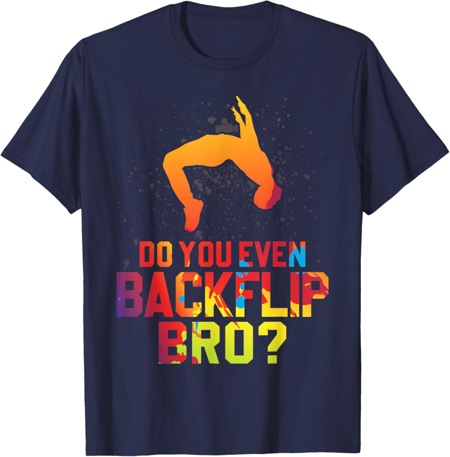 Free running Jumping Backflip Silhouette Parkour Lover Boys T-Shirt - T-Shirt | Navy