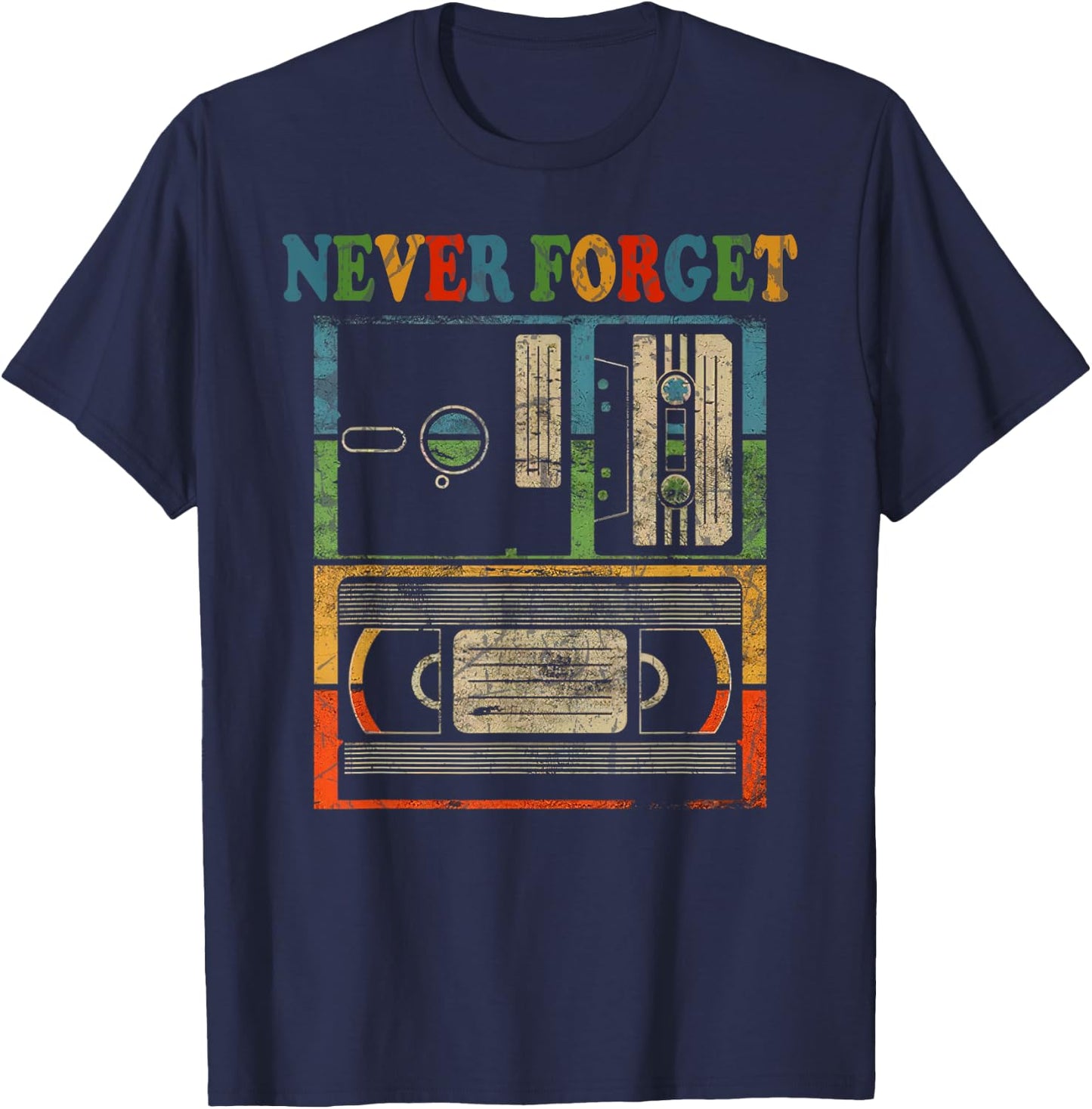 Retro Vintage 90s 80s Audio Cassette 40 Years Old Birthday T-Shirt - T-Shirt | Navy