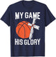 Basketball And Jesus Christ Christian Believer Hooper T-Shirt - T-Shirt | Navy