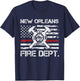 New Orleans Louisiana Fire Department Thin Red Line Fireman T-Shirt - T-Shirt | Navy