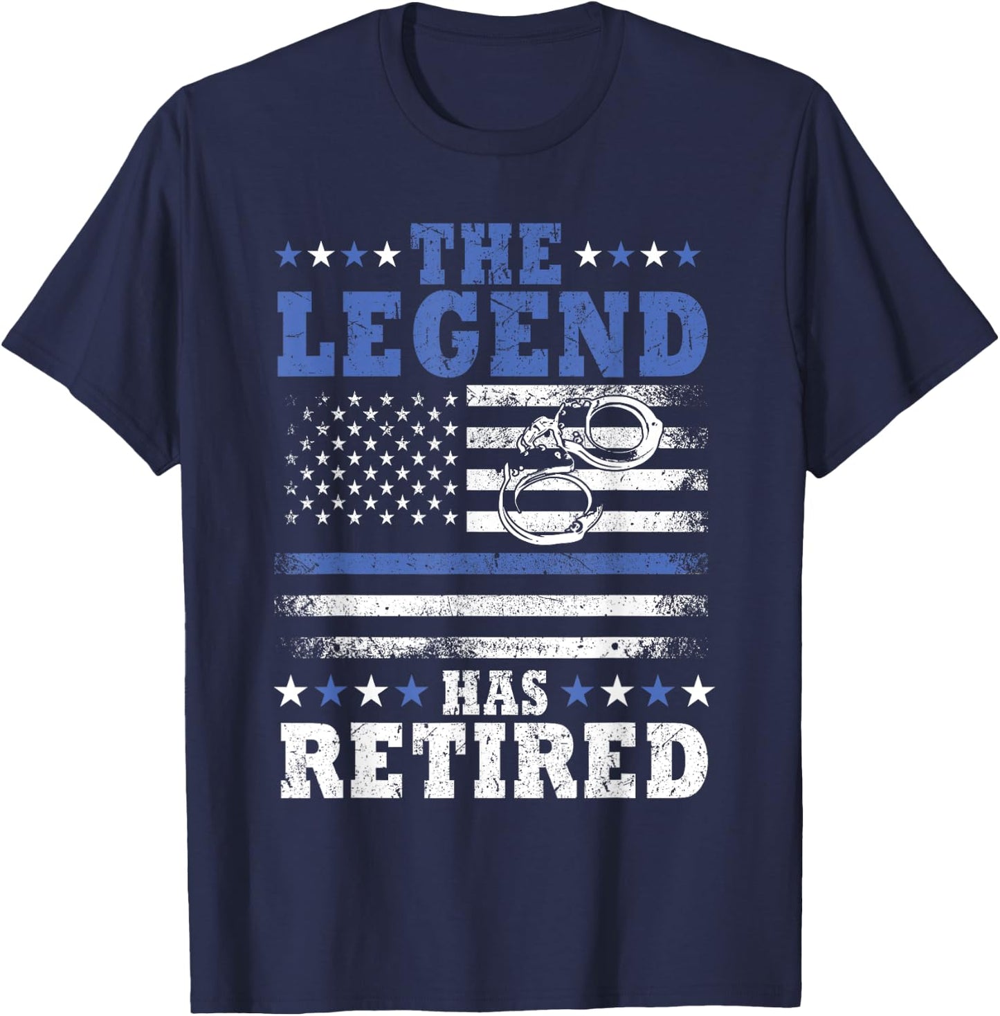 Humorous Retired Police Officer Law Enforcement Retirement T-Shirt - T-Shirt | Navy