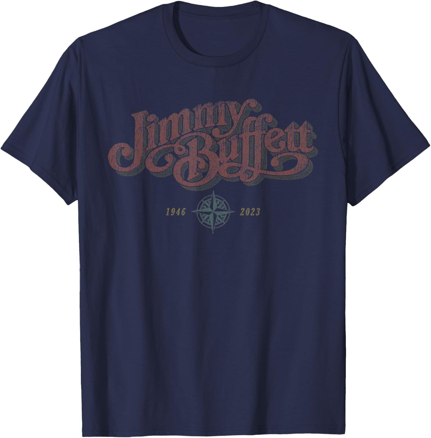 Vintage Jim Buffet Tribute Latitudes Distressed T-Shirt - T-Shirt | Navy