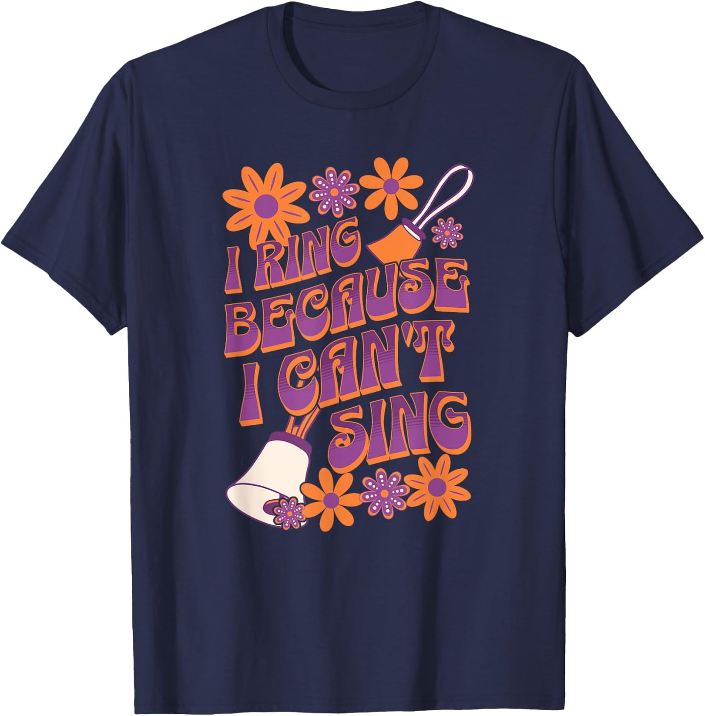 Funny Handbell Player Design for Bell Ringers, and Musicians T-Shirt - T-Shirt | Navy