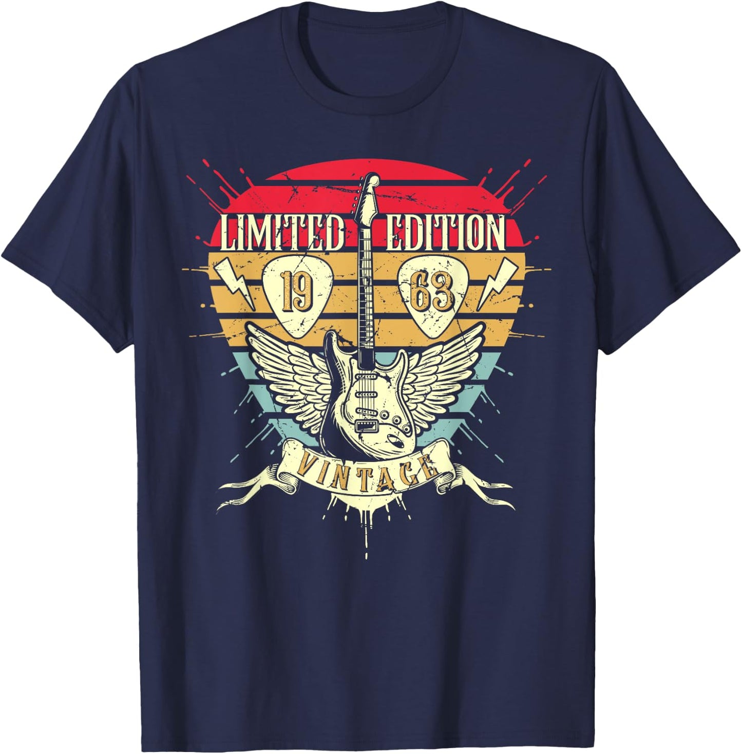 1963 vintage birthday vintage Limited Edition men woman gift T-Shirt - T-Shirt | Navy