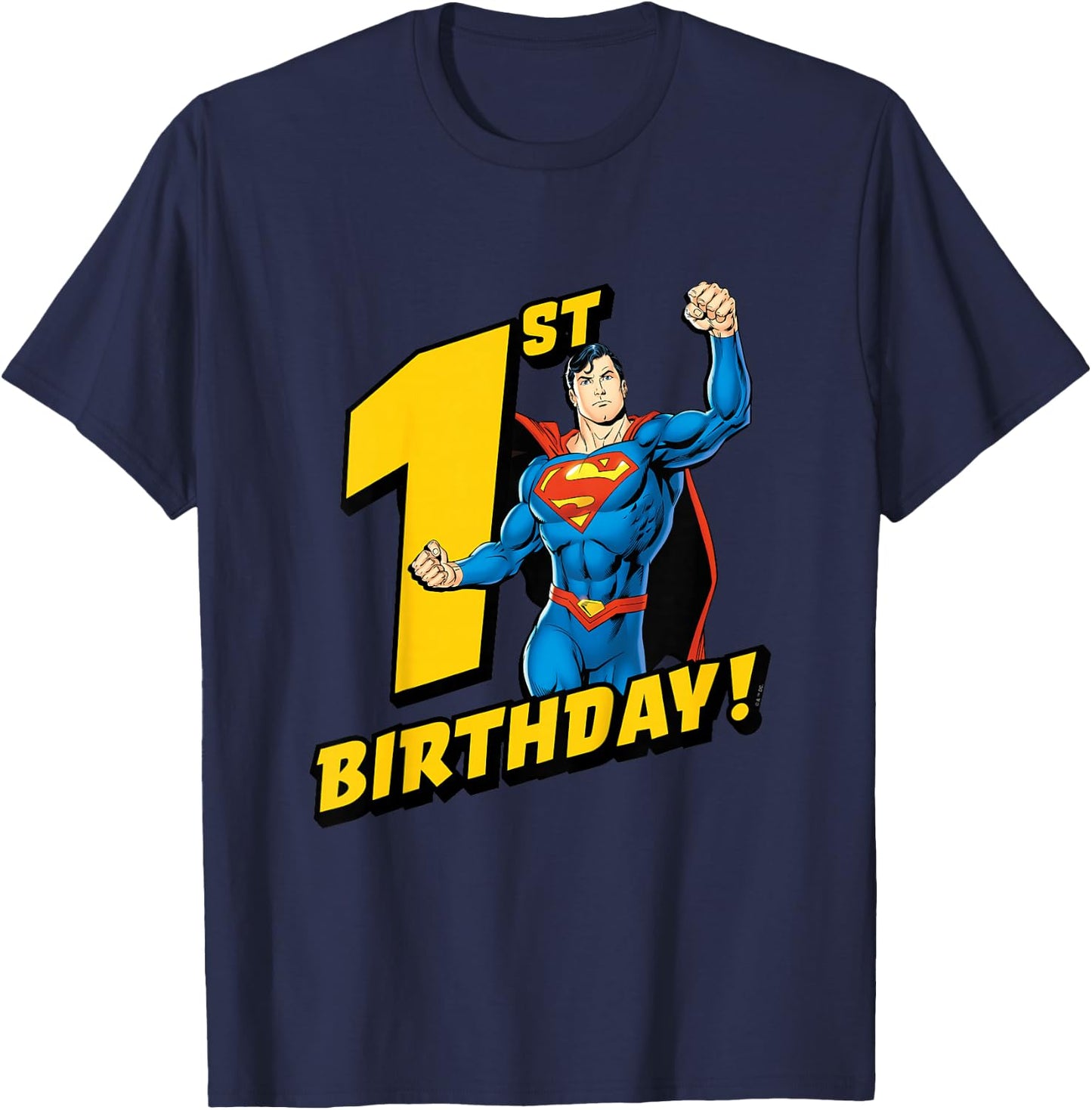 Kids Superman 1st Birthday T-Shirt - T-Shirt | Navy