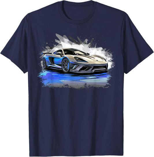 Supercar Sports Car Exotic Concept Art Hypercar Boys Graphic T-Shirt - T-Shirt | Navy